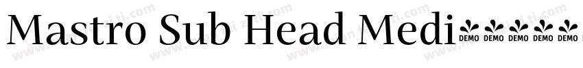 Mastro Sub Head Medi字体转换